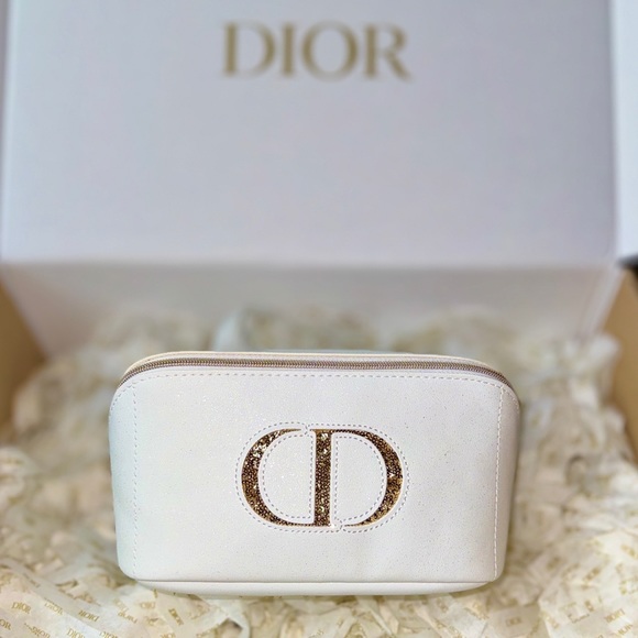 Dior Handbags - DIOR Beauty Pouch with Gold Sequins CD Logo